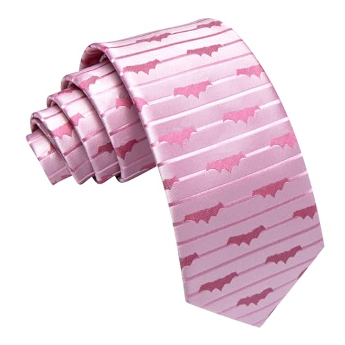 Image of Barry.Wang Silk Ties for Men Fun Necktie and Tie Clip Set for Wedding Party Business Formal Extra Long