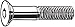 M16-2.0 x 25 mm. A2 Stainless Steel Flat Socket Head Cap Screw