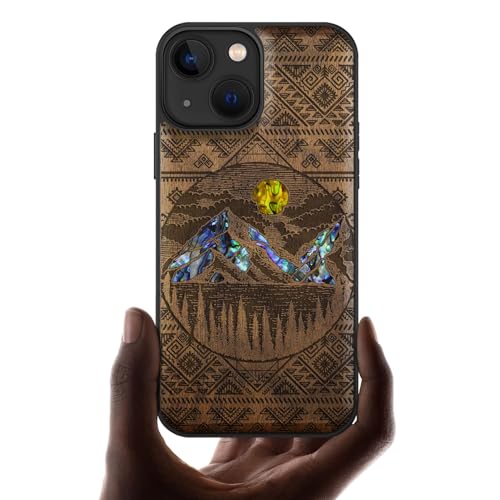 Carveit MagSafe (}OZ[t) Ή iPhone 13 Mini ؐ P[X, ŃCC/ۛ, VR+YȊL/VRLۊ+TPU, Phone 13 Mini P[X C ACtH13~j P[X ؐ [U[