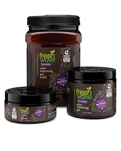 Fresh Wave Lavender Odor Removing Gel, 7 Oz. | Pack Of 3 | Safer Odor Absorbers For Home | Natural Plant-Based Odor Eliminator | Every 7 Oz. Lasts 15-30 Days | For Cooking, Trash & Pets #TOP7