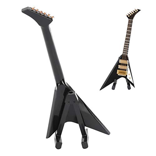 Elektrische Gitaar Model Zwart Mini Hout Muziekinstrumenten met Basis en Doos Collectie Thuis Hanger Decoratio Gift… - Image 4