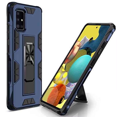 FTRONGRT Funda para Huawei Y9 Prime 2019,Soporte Plegable, A Prueba de Choques，Carcasa a Prueba de Golpes TPU+PC Case para Huawei Y9 Prime 2019 -Azul