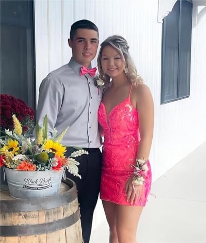 Sequin Lace Tight Homecoming Dresses Sparkly for Teens Spaghetti Straps V Neck Short Prom Dress Mini Cocktail Gown4