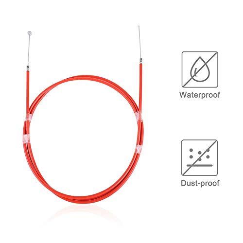 Wellstrong Brake Cable M365 Rear Brake Cable Replacement For Mi M365/Pro Electric Scooter Replacement Parts（Red）74.8 Inch #TOP2