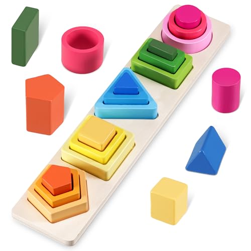 EUIOOVM Montessori Spielzeug ab 1 Jahr Holzspielzeug...