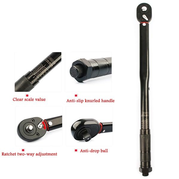 Clé dynamométrique 1/4 cliquet réversible 3-33 M en acier pour outil mécanique - 2