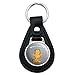 Black Leather Garfield Who Cares? Keychain
