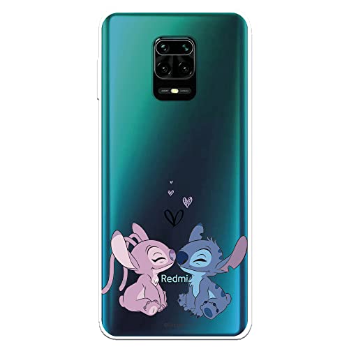Fundas Para Xiaomi Redmi Note 9 Pro Funda para Xiaomi Redmi Note 9S - Redmi Note 9 Pro Oficial de Lilo & Stitch - Angel & Stitch Beso para Proteger tu móvil....