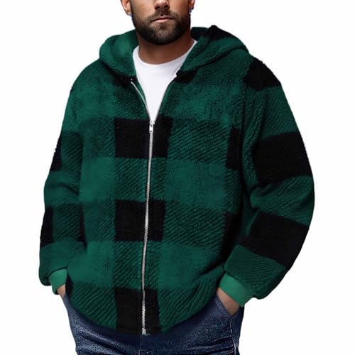 Men's Zip Up Hoodies Jackets Classic Sweatshirts,Mens Warm Fleece Crewneck Long Sleeve Sweater Winter Clothing 20253