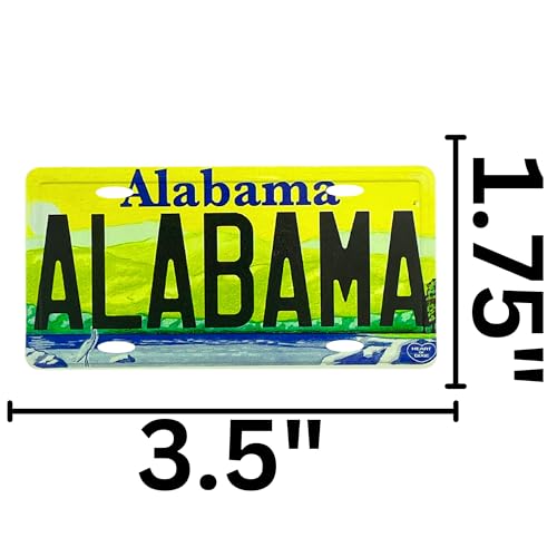 Imán Mini Placa Alabama 4.5x8.9 cm decoración magnética miniatura 2