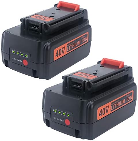 Elefly 2 Pack LBXR36 40V 3.0Ah Lithium Replacement Battery for Black & Decker 40 Volt Li-ion Battery LBXR36 LBX2540 LBX1540 LBXR2036 LBX2040 and Black+Decker 40V Lithium Cordless Power Tools