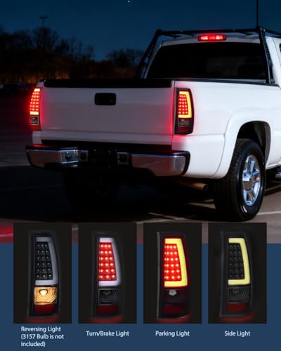 Image of Nilight Taillight Assembly Compatible with 2003-2006 Chevy Silverado Pair