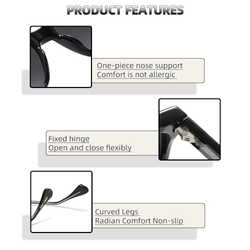 Image of grey jack Full Rim Rectangle Sun Glasses Stylish Sunglasses for Men Women Polarized UV Protection 3317