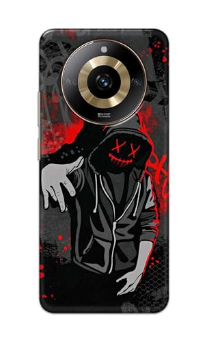 Image of Printed Hard Back Cover for Realme Narzo 60 5G Back Cover (Hoodie Rapper) -190724(EA)