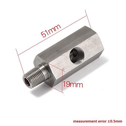 Epman 1/8'' Bspt Oil Pressure Sensor Tee To 1/8'' Npt Adapter Turbo Supply Feed Line Gauge #TOP2