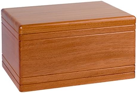 Wood Cremation Urn - Mahogany Boxwood