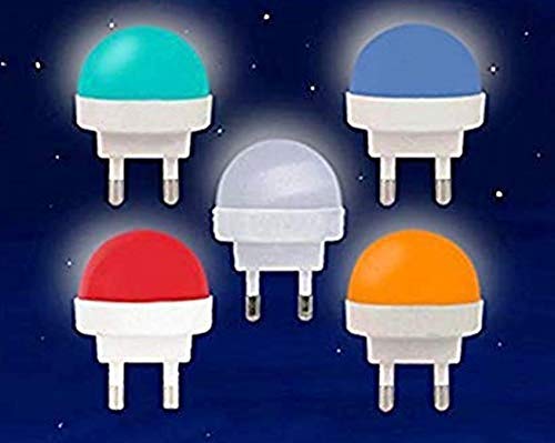Maquter Plastic Pin LED Bulb (Cool Daylight,0.5 Watt AC Pin Led Bulb,Pack of 5 Multicolour)