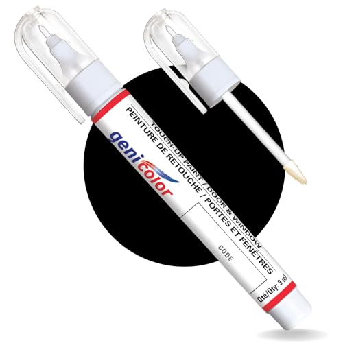 Black Touch Up Paint Pen for All Surfaces - Ideal for Doors, Windows, Metal, PVC, and Aluminum - UV Resistant, High Adhesion, and Durable