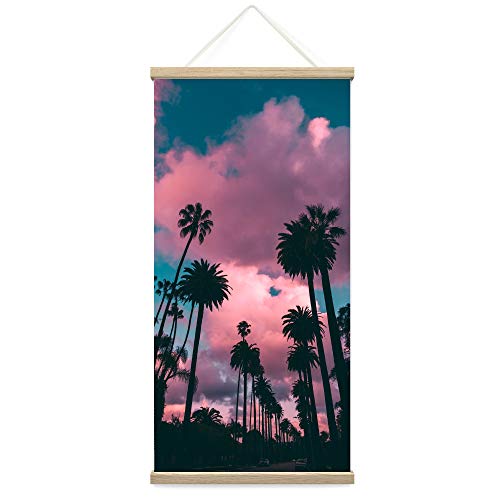 bestdeal depot Hanging Poster Silhouette Palm Tree IV Bedroom Multicolor