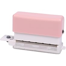 6 Hole Paper Punch, Handheld Circle Punch Puncher, 3 Sheet Capacity Round Hole Paper Puncher for A4 A5 B5 Notebook Scrapbook Diary Planner, Pocket Size, 5.5mm Hole Diameter, Pink