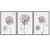 SIGNWIN Framed Canvas Wall Art Dandelion Canvas Prints Home Artwork Decoration for Living Room,Bedroom - 16