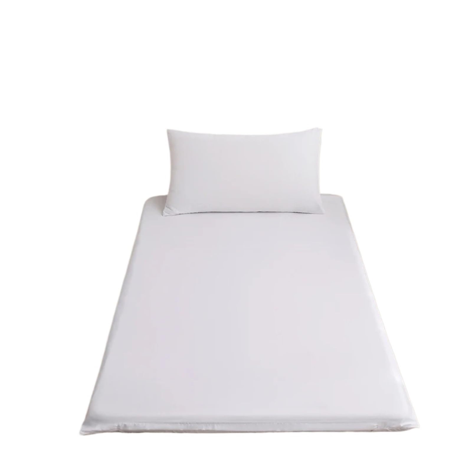 ZIHDKE 1pcs Fully Enclosed With Zipper Mattress Protector Coversingle Bed Sheet Protection Pad for Tatami(White,150x200cm)