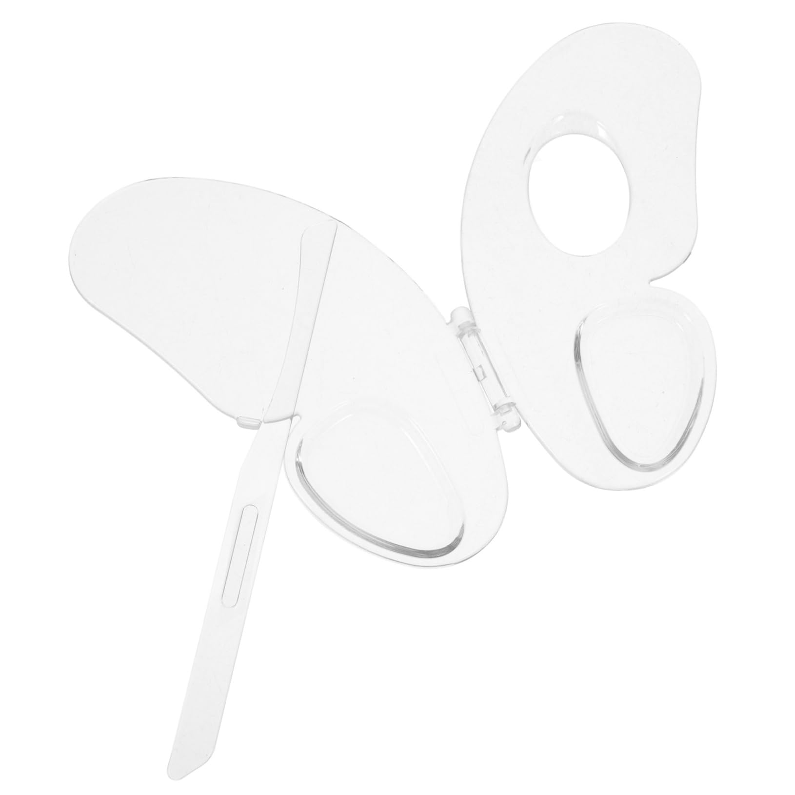 minkissy Nail Art Palette Butterfly Shape Acrylic Makeup Palette for Foundation Mixing