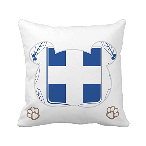 Housse de coussin Grèce coton carré 45x45 pour salon ambiance méditerranéenne - 2