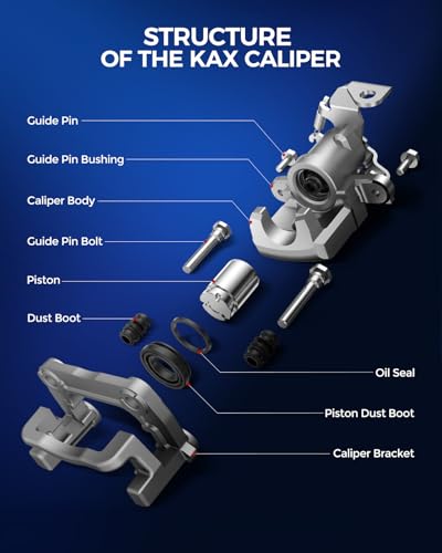 Image of KAX Disc Brake Caliper Assembly Fit for Nissan Altima 2014-2021, Nissan Altima 2013 2.5L, Nissan LEAF 2014-2017, Nissan Altima 2013 3.5L, Front Side