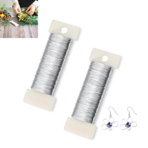 Jewellery Wire for Making - 100M 0.35mm Tarnish-Resistant Silver Crafting Wire, Ideal for DIY Necklace Bracelet Earring Projects