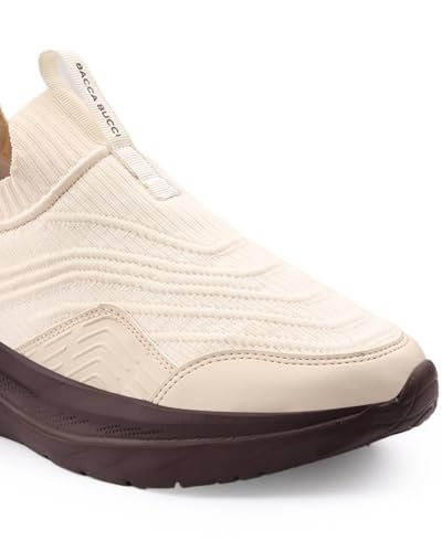 Image of Bacca Bucci EaseOn Walking Shoes for Men | Slip-On Sneakers with Stretch Knit Upper | Ortholite Comfort Insole | Lightweight EVA Sole | Daily Walking, Travel & Casual Wear