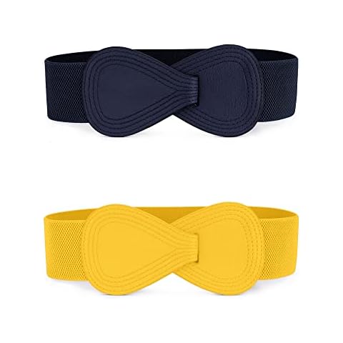 Allegra K Ceinture élastique similicuir Cover