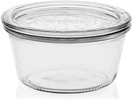 SET OF SIX 290ml Weck Jars. German Made Classic Design. Model 740