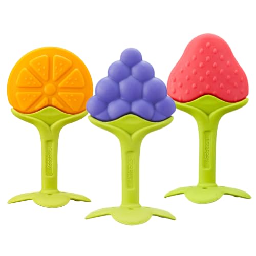 Image of Innobaby Original EZ Grip Fruit Teether 3 Piece Set - Grape /Citrus /Berry