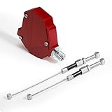 AICARS Motorcycle Clutch Lever Cable Kit CNC Aluminum Clutch Economizer with Cable, Universal Easy Pull Clutch Lever- Red