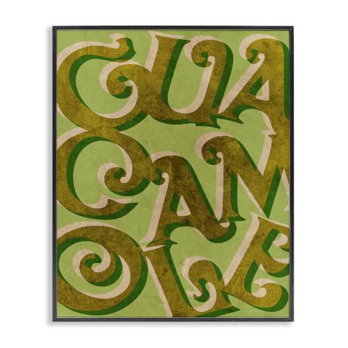 'Whimsical Guacamole Typography Layered'| Framed Giclee Art