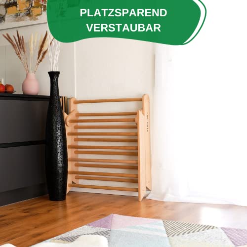 Foto von WEMUV Premium Kletterdreieck für Kleinkinder - Made in Germany - Pikler Dreieck aus Massivholz Buche - Keine Montage erforderlich