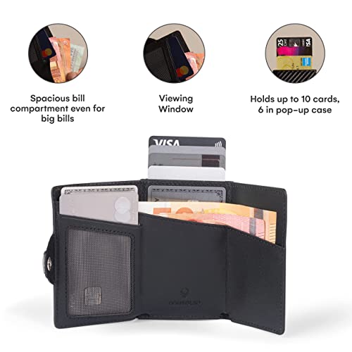 DONBOLSO Wallet Flip I Slim Wallet with Flip Case I Card Holder for Up to 10 Cards4