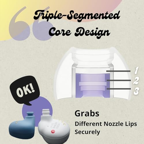 Image of SpinFit Omni Wireless & Wired Earbud Tips with Premium Silicone Material (SS, Pale Dawn Yellow, 1 Pair) for Smartphones, Tablets, Computers