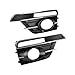 Anzios Car Front Bumper Fog Light Fog Lamp Grille Cover Accessories For VW Beetle 2016 2017 2018 2019 Fits OE 5C5854661J, 5C5854662J, Black Frame+Chrome Molding, 2pack LH+RH