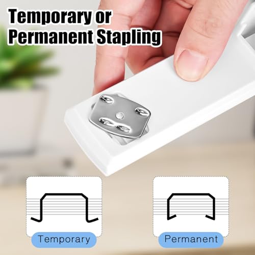 Stapler 25 Sheet Capacity with 1000 Staples and Staple Remover - Staplers for Desk, Non-Slip Office Stapler with Staples, White - Image 4