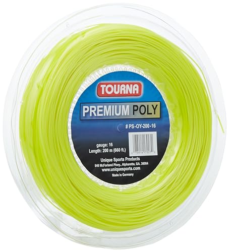 Tourna Premium Poly Durable Tennis String, Optic Yellow - Image 2