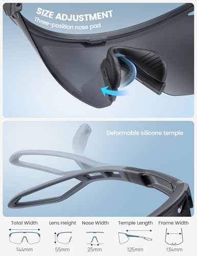 Image of Lamicall 24g Polarized Sports Sunglasses for Men Women - UV400 Protection Sun Glasses for Baseball Running Cycling Fishing