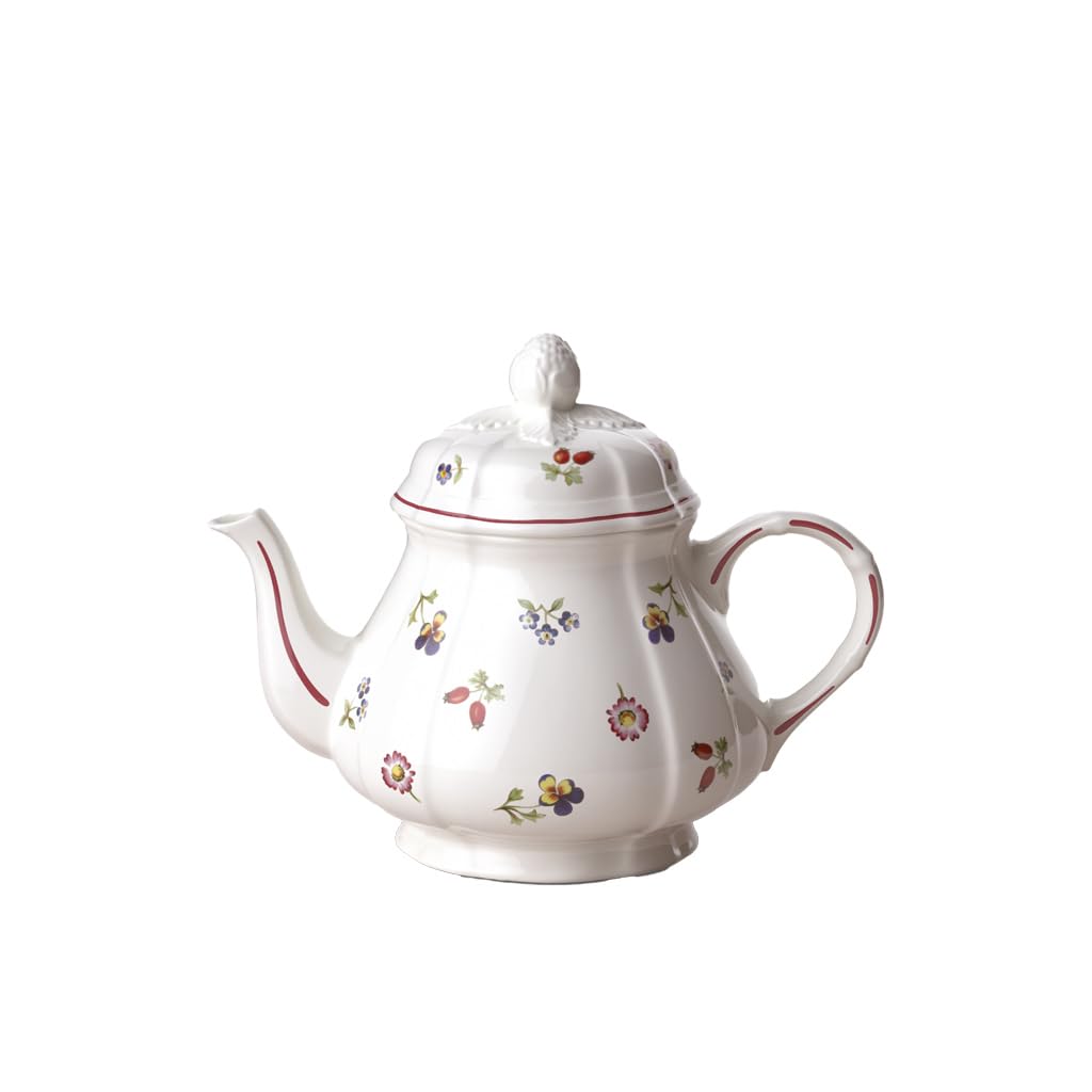 Villeroy & Boch, Petite Fleur Teiera Bianco, Lavabile in Lavastoviglie, Adatto per Microonde, Stoviglie, Ceramica, Porcellana Premium
