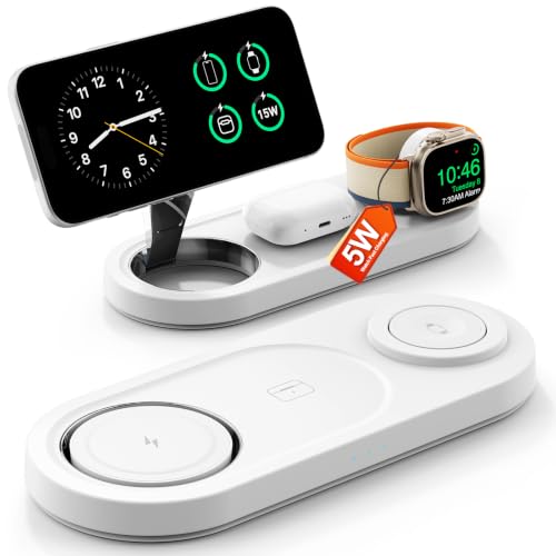Foldable 3 in 1 Wireless Charging Station for Apple Magsafe Charger Stand - image 1