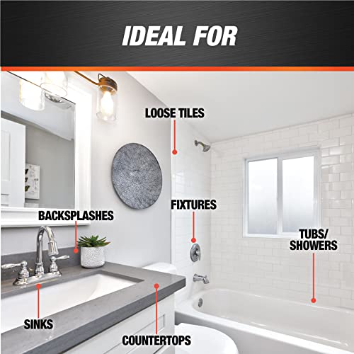 DAP Kwik Seal Kitchen & Bath Adhesive Caulk, White, 5.5 Fl Oz (7079818001) - Thumbnail 5
