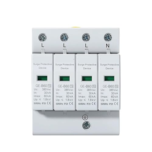 Protector contra sobretensiones hogar AC 385V 80KA pararrayos 2P 4
