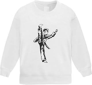 Azeeda 'Karate Kick Boy' Kid's Sweatshirt/Jumper (5-6 Years) (KW00076568)