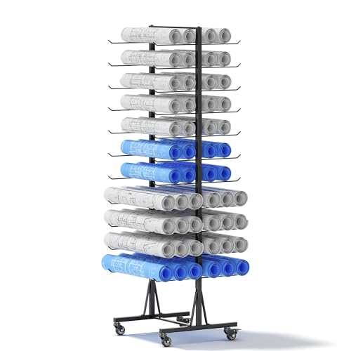 22 Tier Rolling Blueprint Storage Rack