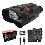 Night Vision Goggles - Nightfox Ember Infrared Night Vision Binoculars, Easy to Use, Large Screen, 4x Zoom, 250m Range, 4K Video, NVG Goggle Binocular for Wildlife, Camping